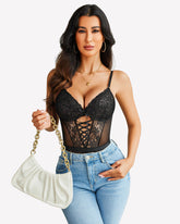 Lace Mesh One Piece Teddy Lingerie